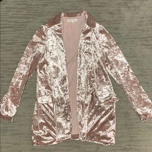 Women’s blush velvet blazer size S